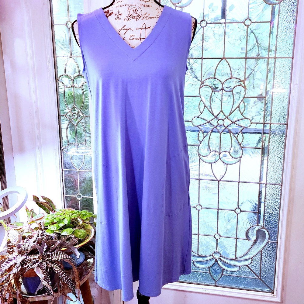 -NWT JJILL Wearever Sleeveless Dress Blue- Violet  FINAL MARKDOWN